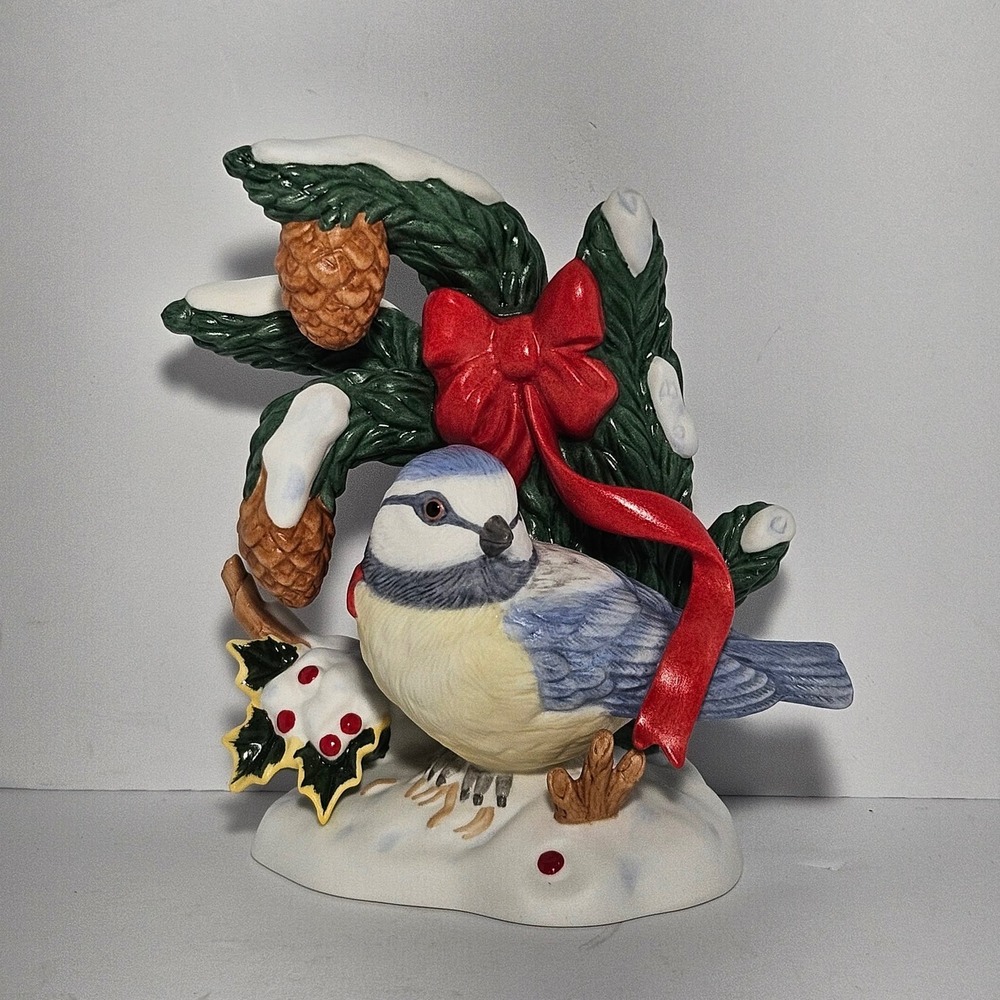 Lenox 2010 Christmas Bird Blue Titmouse Limited Edition Porcelain Winter